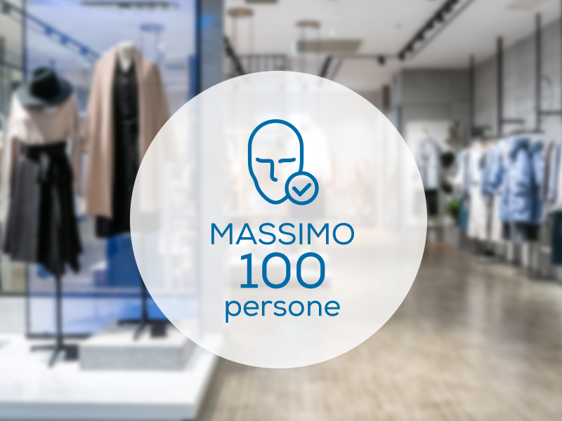 Controllo della capienza massima in negozio con limite persone impostato