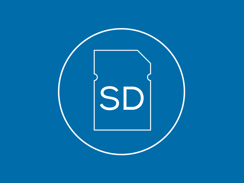 Memoria SD per registrazione backup in caso di disconnessione o malfunzionamento