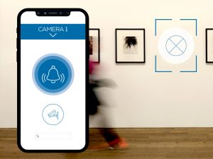 Avviso su smartphone per rimozione oggetto da area sorvegliata